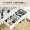 Maxkon Vanity Dressing Table Makeup Desk Set with 10 LED Lighted Mirror Stool 2 Drawers White