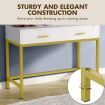 Maxkon Vanity Dressing Table Makeup Desk Set with 10 LED Lighted Mirror Stool 2 Drawers White