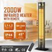 Maxkon 2000W Carbon Fibre Infrared Heater Instant Heat Freestanding Outdoor Patio with Remote Control