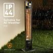 Maxkon 2000W Carbon Fibre Infrared Heater Instant Heat Freestanding Outdoor Patio with Remote Control