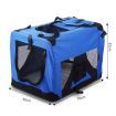 Portable Pet Soft Crate Carrier 70x52cm - Large, Waterproof, Blue