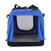 Portable Pet Soft Crate Carrier 70x52cm - Large, Waterproof, Blue