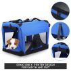 Portable Pet Soft Crate Carrier 70x52cm - Large, Waterproof, Blue