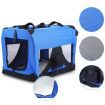 Portable Pet Soft Crate Carrier 70x52cm - Large, Waterproof, Blue