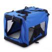 Portable Pet Soft Crate Carrier 70x52cm - Large, Waterproof, Blue