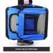 Portable Pet Soft Crate Carrier 70x52cm - Large, Waterproof, Blue