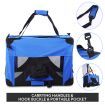 Soft Dog Crate Cat Carrier Portable Pet Travel Cage Foldable Kennel Waterproof Royal Blue M