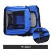 Soft Dog Crate Cat Carrier Portable Pet Travel Cage Foldable Kennel Waterproof Royal Blue M