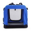 Soft Dog Crate Cat Carrier Portable Pet Travel Cage Foldable Kennel Waterproof Royal Blue M