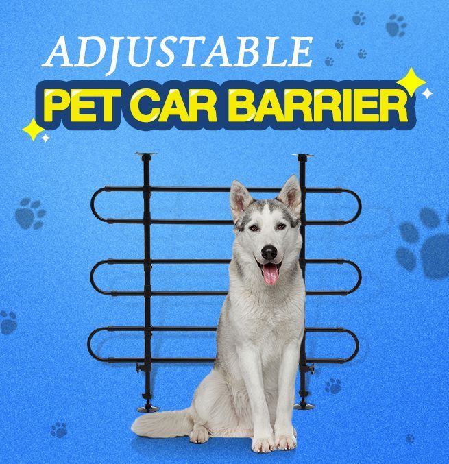 Adjustable Pet Vehicle Tubular Barrier Dog Travel Safe Grill Guard 3
