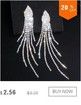 Long Tassel Luxury Crystal Big Drop Dangle Earring