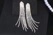 Long Tassel Luxury Crystal Big Drop Dangle Earring