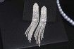 Long Tassel Luxury Crystal Big Drop Dangle Earring
