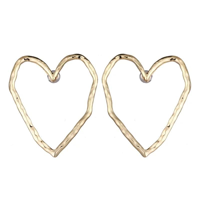 S Classic Charm Heart Geometric Stud Earrings