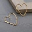 S Classic Charm Heart Geometric Stud Earrings