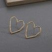 S Classic Charm Heart Geometric Stud Earrings