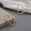 S Classic Charm Heart Geometric Stud Earrings