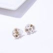 Silver Trendy Baroque Natural Pearls Stud Earrings