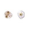 Silver Trendy Baroque Natural Pearls Stud Earrings