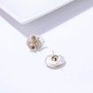 Silver Trendy Baroque Natural Pearls Stud Earrings
