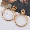 Simple Trendy Color Big Round Earring