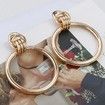 Simple Trendy Color Big Round Earring