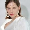 Simple White Resin Geometric Drop Earrings