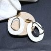 Simple White Resin Geometric Drop Earrings