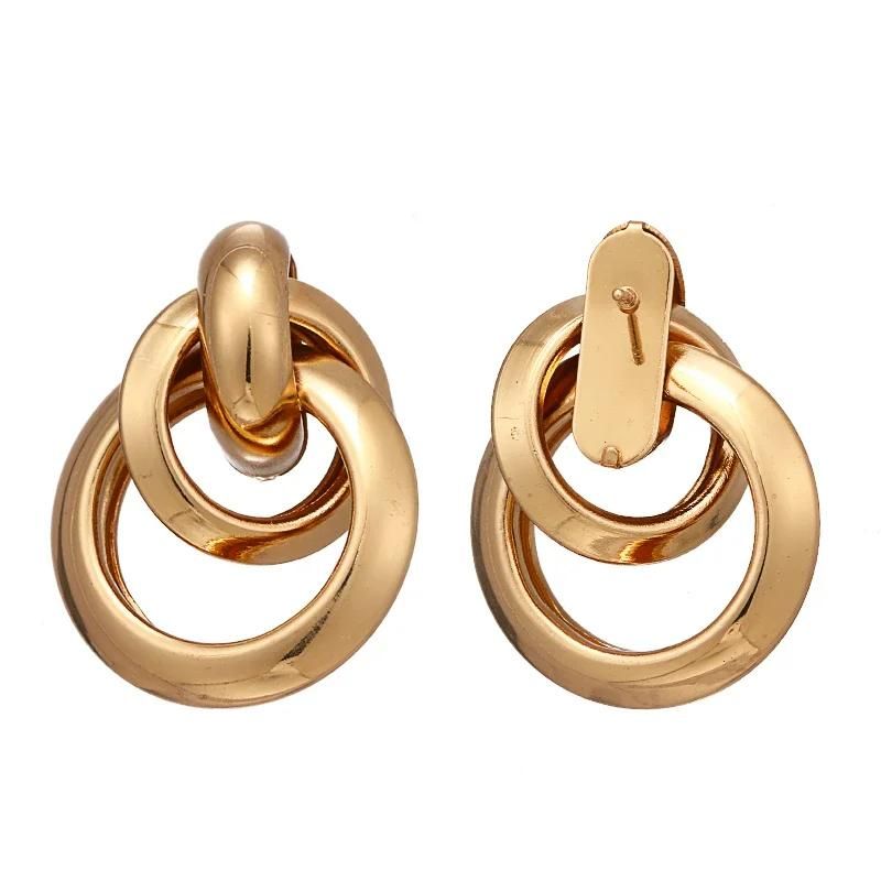 Simple Design Brand Round Geometric Dangle Earrings Charm