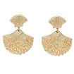 Shell Cowary Plating Metal Drop Earrings