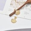 Shell Cowary Plating Metal Drop Earrings