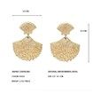 Shell Cowary Plating Metal Drop Earrings