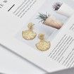 Shell Cowary Plating Metal Drop Earrings