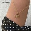 Color Coin Eye Pendant Necklaces