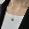 Angel magic blue crystal pendant necklace