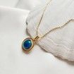 Angel magic blue crystal pendant necklace