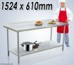 Kitchen Prep Table Cater Work Bench Table Stainless Steel W/Adjustable Feet 1524mmx610mm