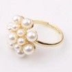 Pearl Water Drop Imitation Flower Wedding Finger Ring