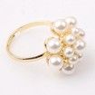 Pearl Water Drop Imitation Flower Wedding Finger Ring