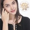 Pearl Water Drop Imitation Flower Wedding Finger Ring