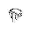 Hollowed Out Toggle Clasp Twisted Rings
