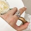 Hollowed Out Toggle Clasp Twisted Rings