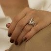 Hollowed Out Toggle Clasp Twisted Rings