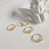 Letter Baby Moon-star-shield Simple Design Wild Rings