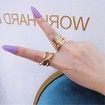 Multi-layer Hollow Cross Shining Opening Ring