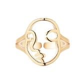 Todorova Vintage Human Face Ring Adjustable Size
