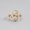 Todorova Vintage Human Face Ring Adjustable Size