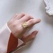 Trendy Design Simple Square Rings