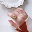 Trendy Design Simple Square Rings