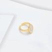 Star Open White Enamel Oval Shape Single Rings